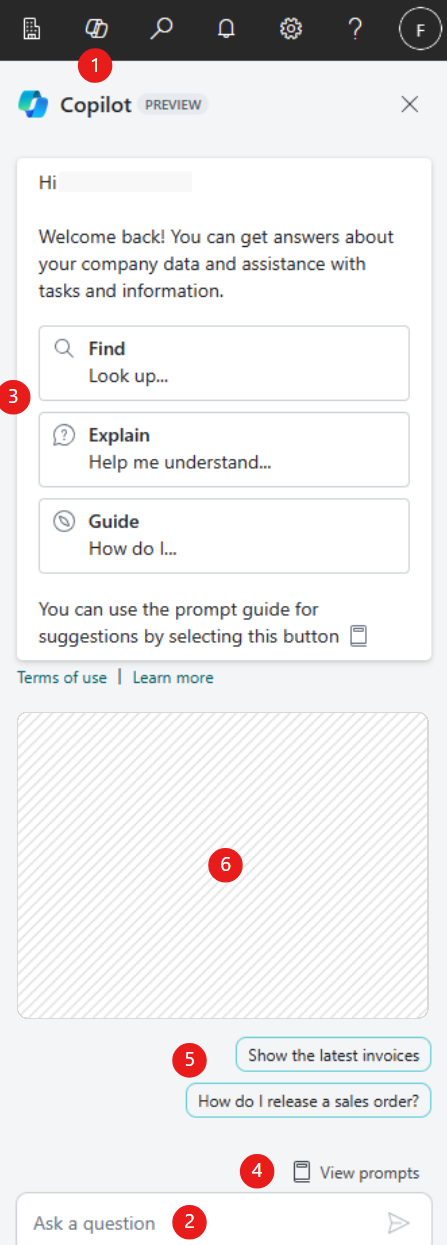 Copilot Chat i Microsoft Dynamics 365 Business Central